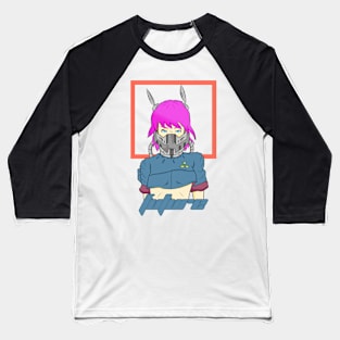 Cyberpunk girl violet hair Baseball T-Shirt